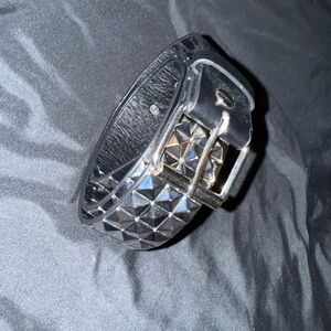 Studded Black Leather Belt